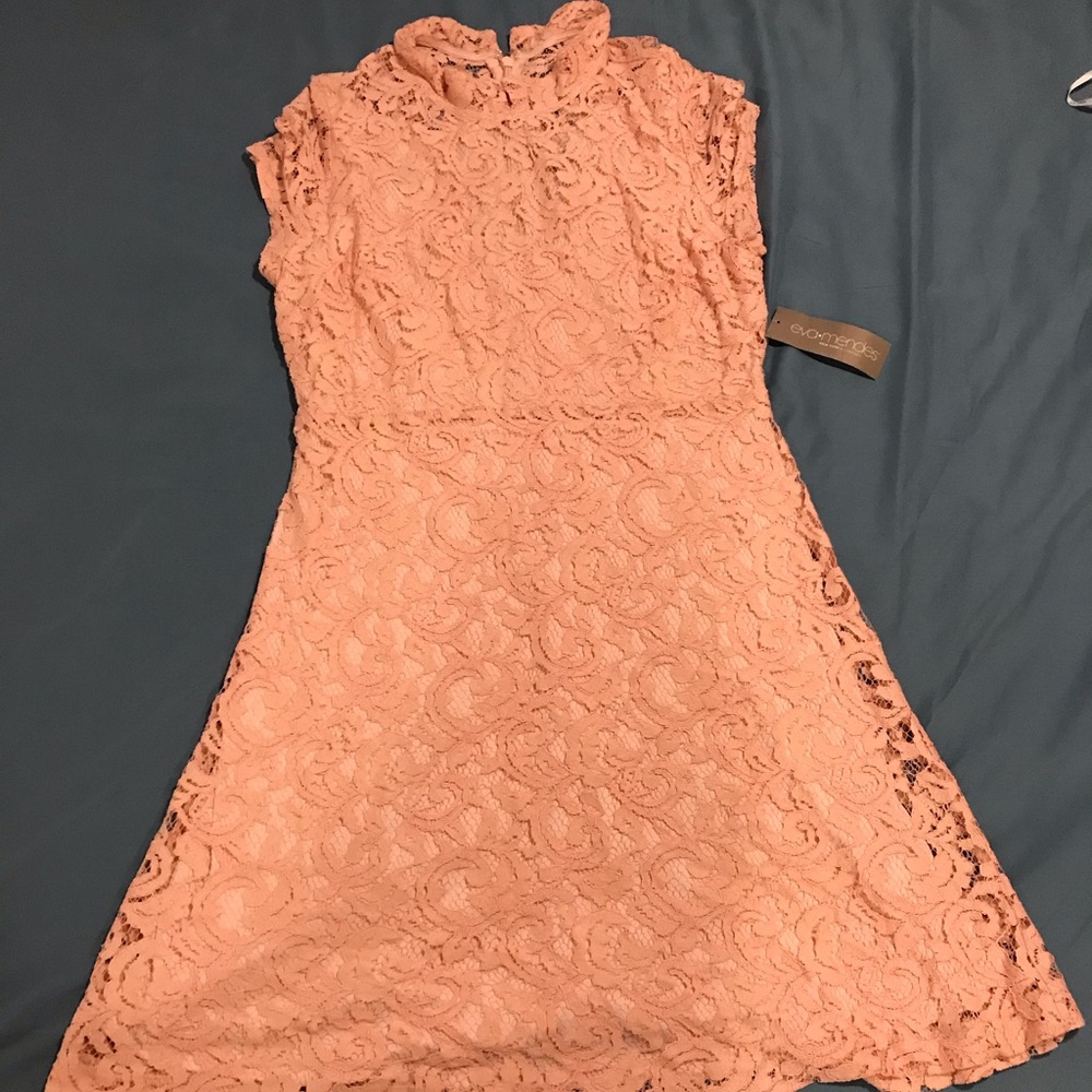 Baby pink lace dress